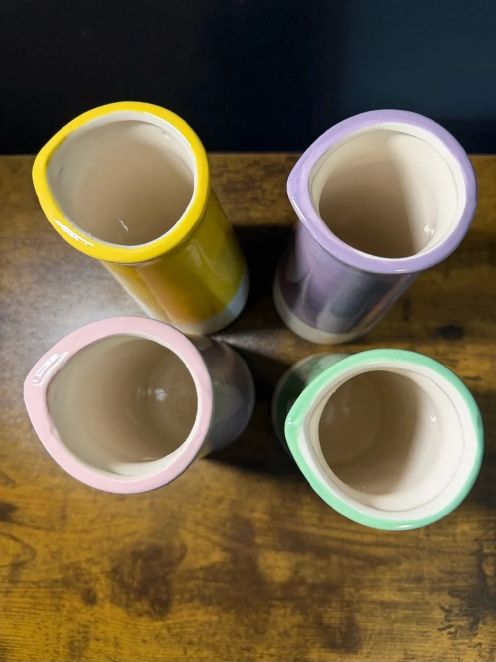 Ceramic Pastel Tapered Bud Vases - CHOOSE 1 from Pink, Yellow, Lavender, Green
